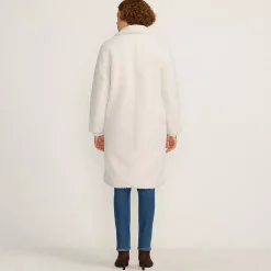 Women's Double Breasted Sherpa Fleece Coat