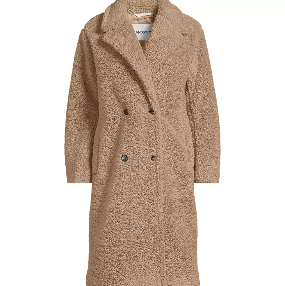 Women's Double Breasted Sherpa Fleece Coat