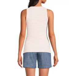 Women's Drapey Rib Fitted Henley Tank Top