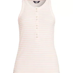 Women's Drapey Rib Fitted Henley Tank Top