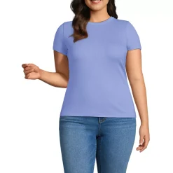 Women's Drapey Rib Fitted Short Sleeve Mini T-Shirt