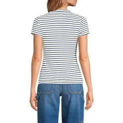 Women's Drapey Rib Fitted Short Sleeve Mini T-Shirt