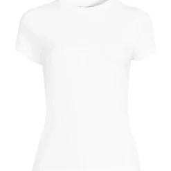Women's Drapey Rib Fitted Short Sleeve Mini T-Shirt
