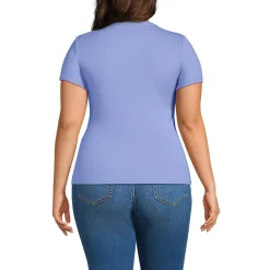 Women's Drapey Rib Fitted Short Sleeve Mini T-Shirt