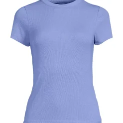 Women's Drapey Rib Fitted Short Sleeve Mini T-Shirt