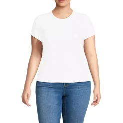 Women's Drapey Rib Fitted Short Sleeve Mini T-Shirt