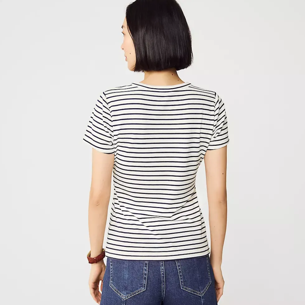Women's Drapey Rib Fitted Short Sleeve Mini T-Shirt