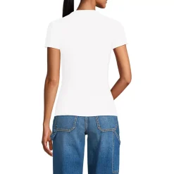 Women's Drapey Rib Fitted Short Sleeve Mini T-Shirt