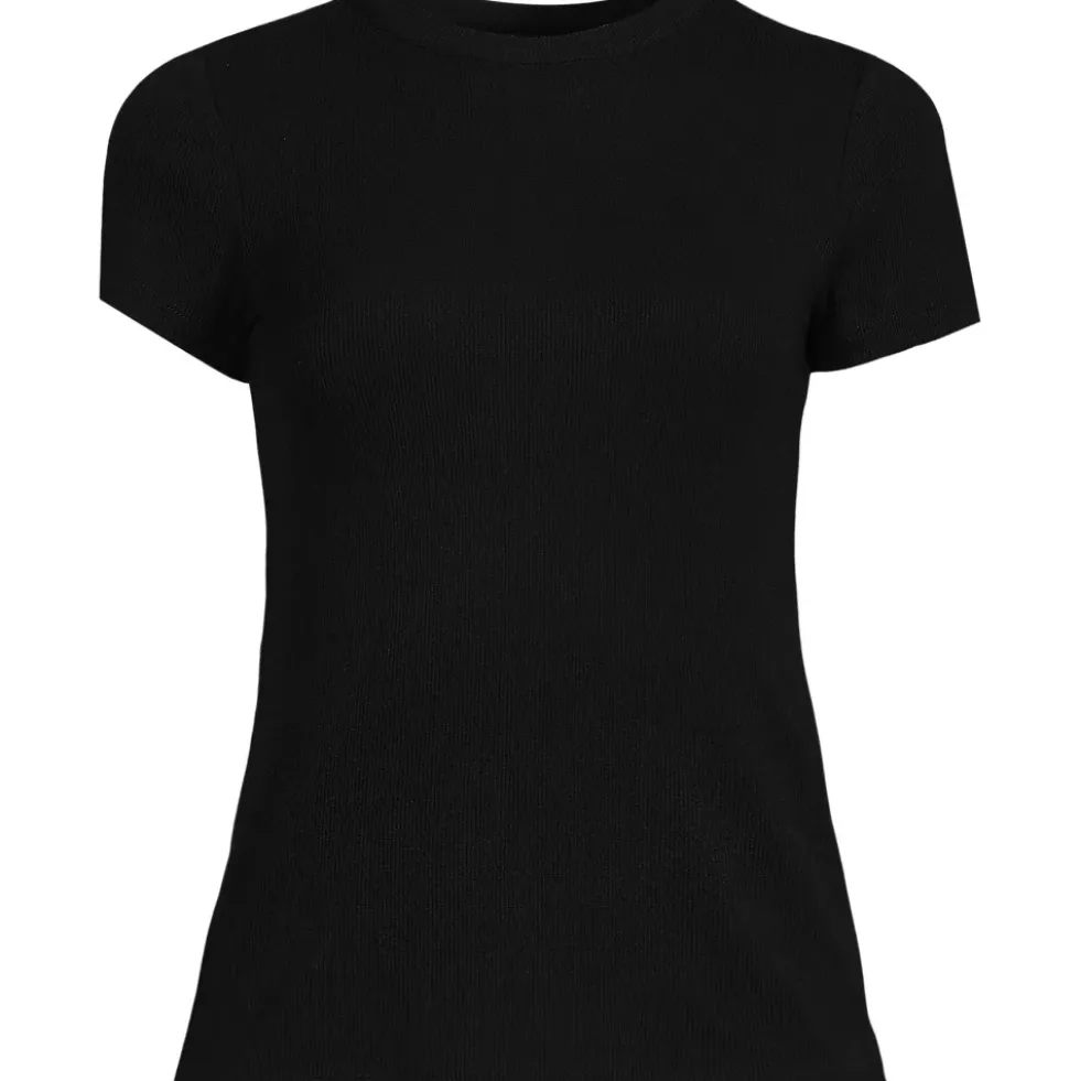 Women's Drapey Rib Fitted Short Sleeve Mini T-Shirt