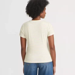 Women's Drapey Rib Fitted Short Sleeve T-Shirt