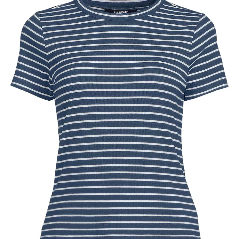 Women's Drapey Rib Fitted Short Sleeve T-Shirt