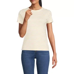Women's Drapey Rib Fitted Short Sleeve T-Shirt