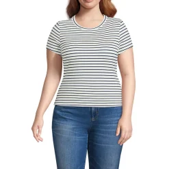Women's Drapey Rib Fitted Short Sleeve T-Shirt