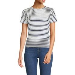 Women's Drapey Rib Fitted Short Sleeve T-Shirt