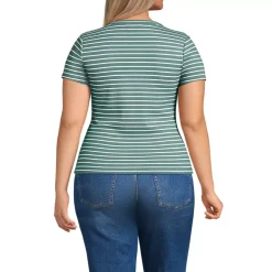 Women's Drapey Rib Fitted Short Sleeve T-Shirt