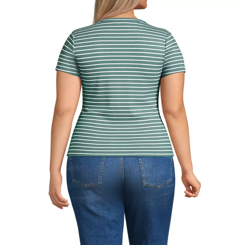 Women's Drapey Rib Fitted Short Sleeve T-Shirt