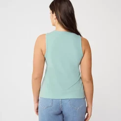 Women's Drapey Rib Fitted Tank Top