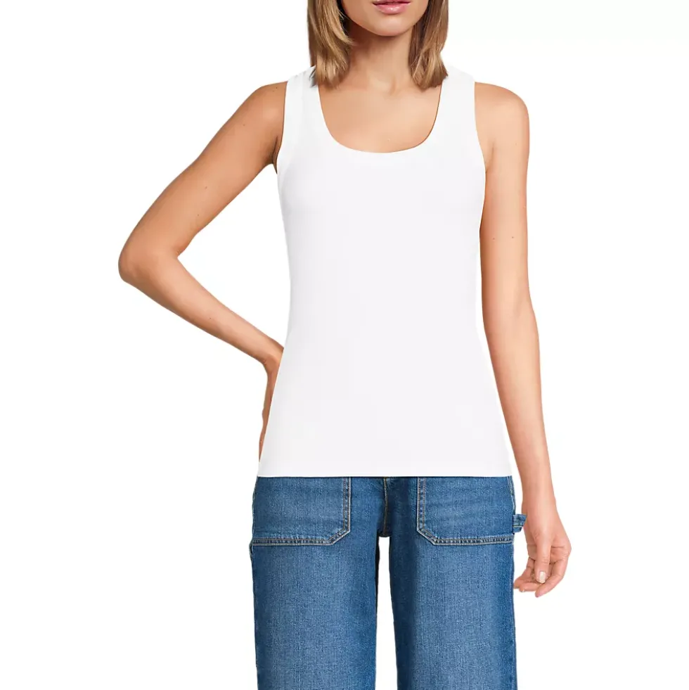Women's Drapey Rib Fitted Tank Top