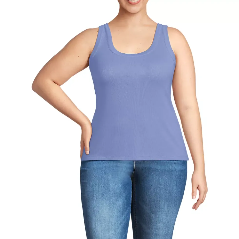 Women's Drapey Rib Fitted Tank Top