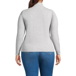 Women's Drapey Rib Skimming Long Sleeve Mock Neck