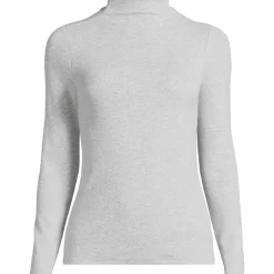 Women's Drapey Rib Skimming Long Sleeve Mock Neck