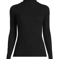 Women's Drapey Rib Skimming Long Sleeve Mock Neck