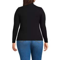 Women's Drapey Rib Skimming Long Sleeve Mock Neck