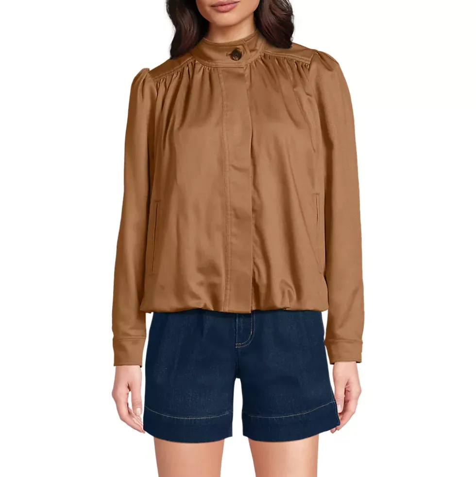 Women's Drapey Twill Bubble Hem Jacket