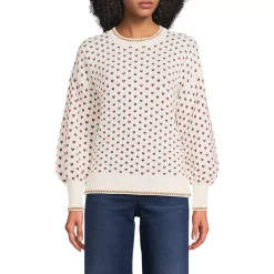 Women's Drifter All Over Jacquard Jersey Crew Neck Sweater