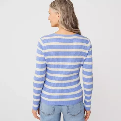 Women's Drifter Baby Cable VNeck Cardigan Sweater - Set Top