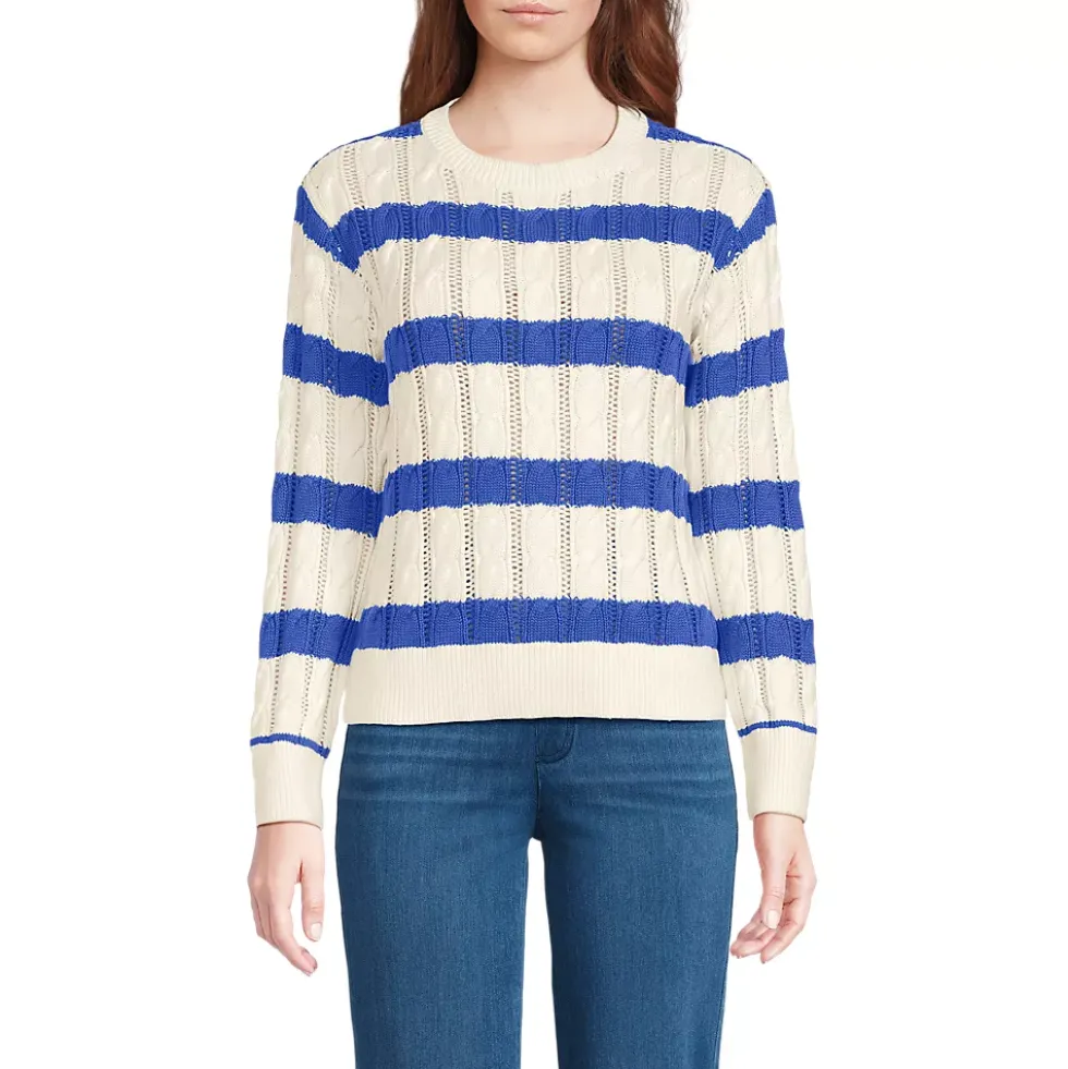 Women's Drifter Cable Pointelle Stitch Sweater