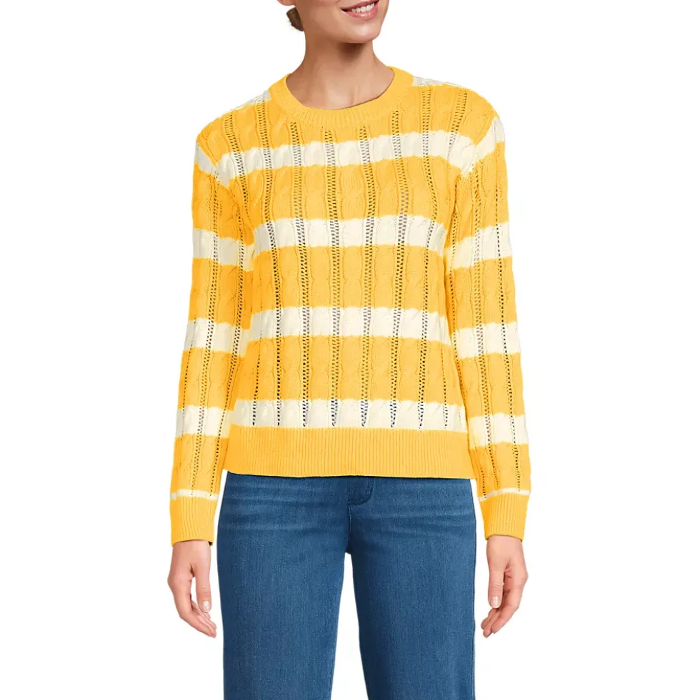 Women's Drifter Cable Pointelle Stitch Sweater