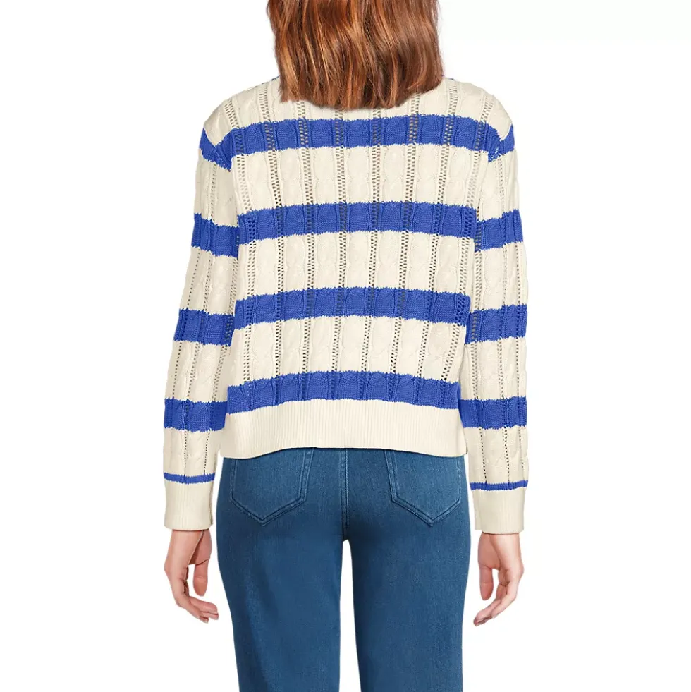 Women's Drifter Cable Pointelle Stitch Sweater