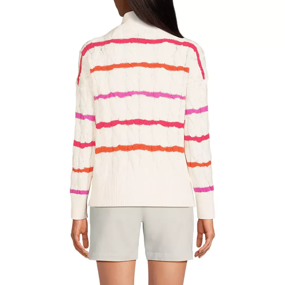 Women's Drifter Cable Quarter Zip Sweater