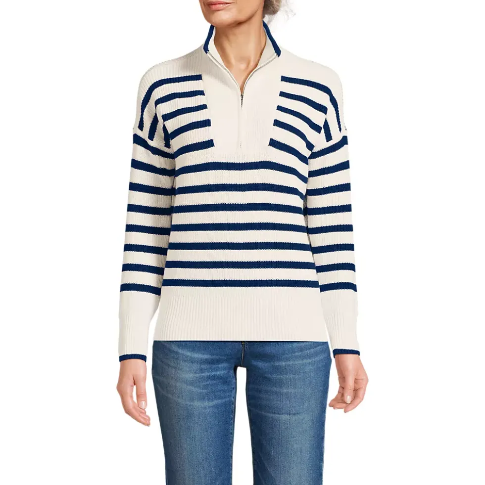 Women's Drifter Cotton Quarter Zip Pullover Sweater