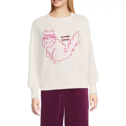 Womens Drifter Drop Shoulder Placed Jacquard Crew Neck Sweater