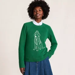 Women's Drifter Embroidered Raglan Crew Neck Sweater
