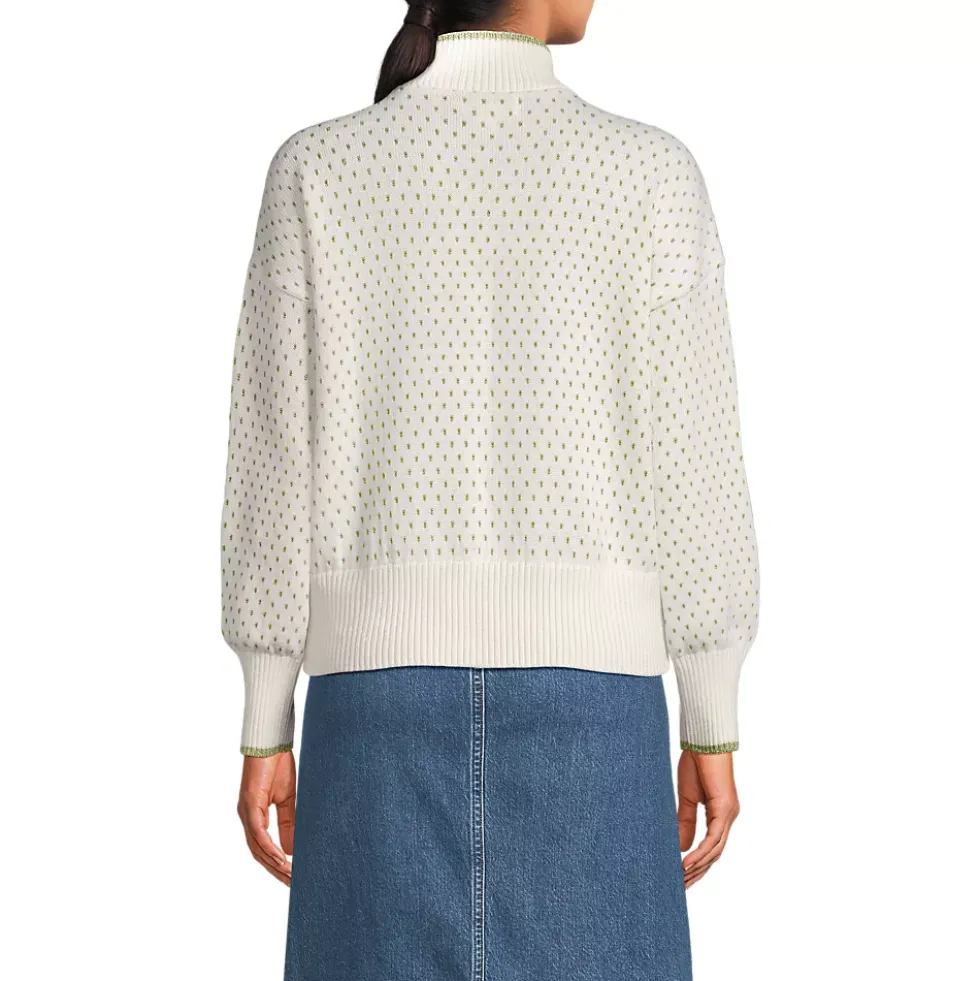 Women's Drifter Floatback Jacquard Quarter Zip Sweater