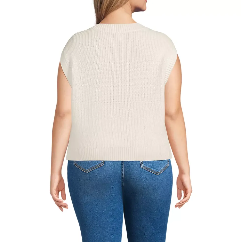 Women's Drifter Modern Cable V Neck Vest Sweater
