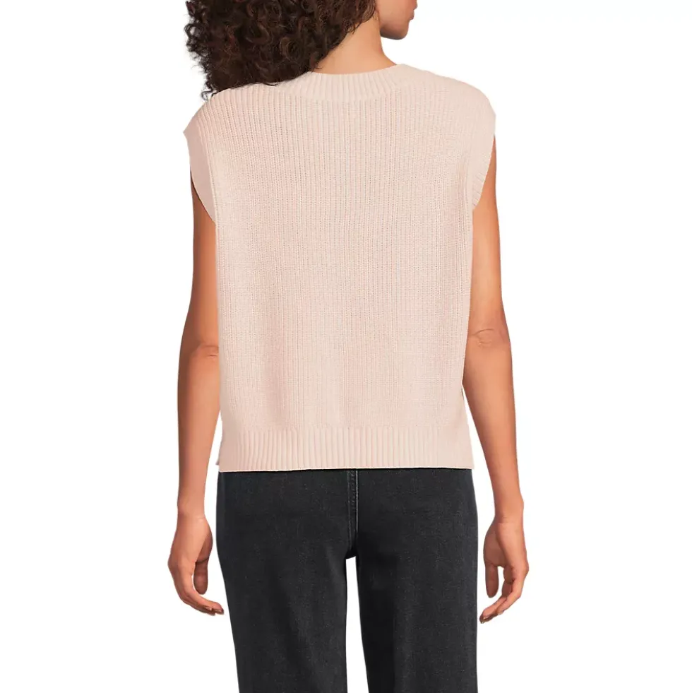 Women's Drifter Modern Cable V Neck Vest Sweater