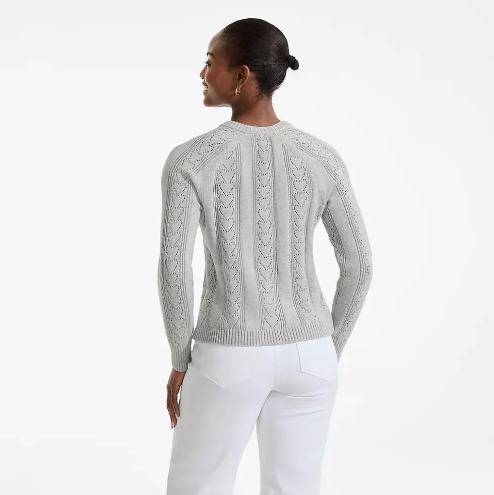 Women's Drifter Raglan Pointelle Crew Neck Sweater