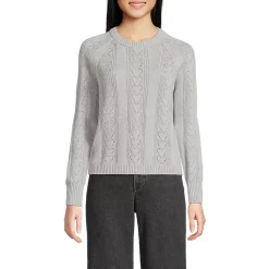 Women's Drifter Raglan Pointelle Crew Neck Sweater