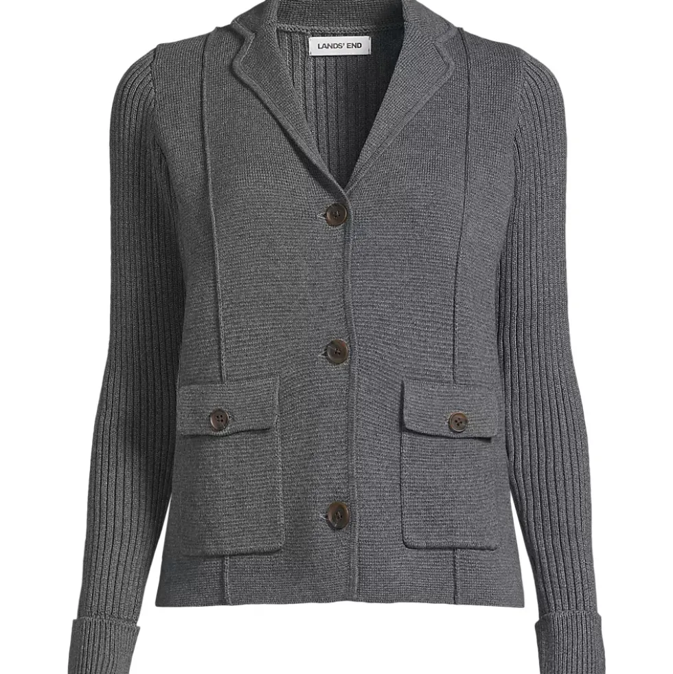 Women's Drifter Ribbed Collared Blazer Sweater