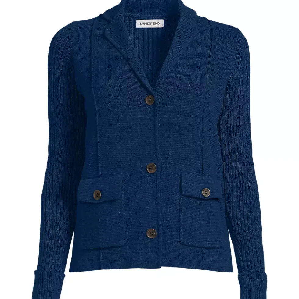 Women's Drifter Ribbed Collared Blazer Sweater