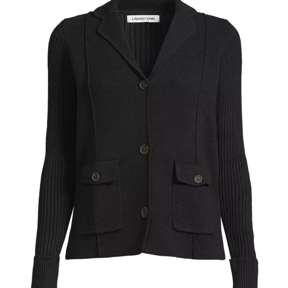 Women's Drifter Ribbed Collared Blazer Sweater