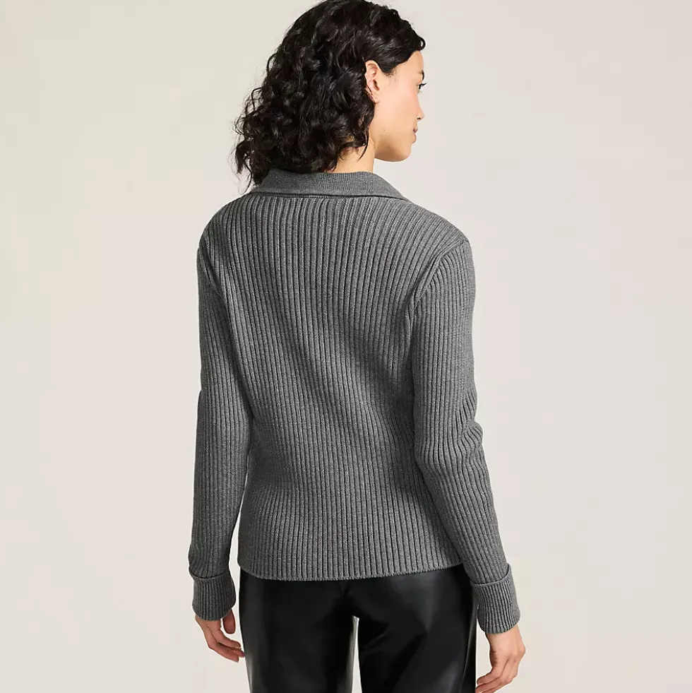 Women's Drifter Ribbed Collared Blazer Sweater