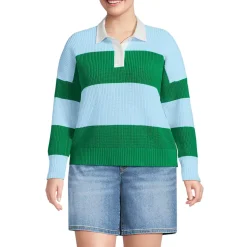 Women's Drifter Rugby with Woven Collar Sweater