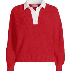 Women's Drifter Rugby with Woven Collar Sweater