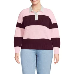 Women's Drifter Rugby with Woven Collar Sweater