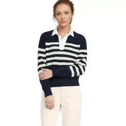Women's Drifter Rugby with Woven Collar Sweater